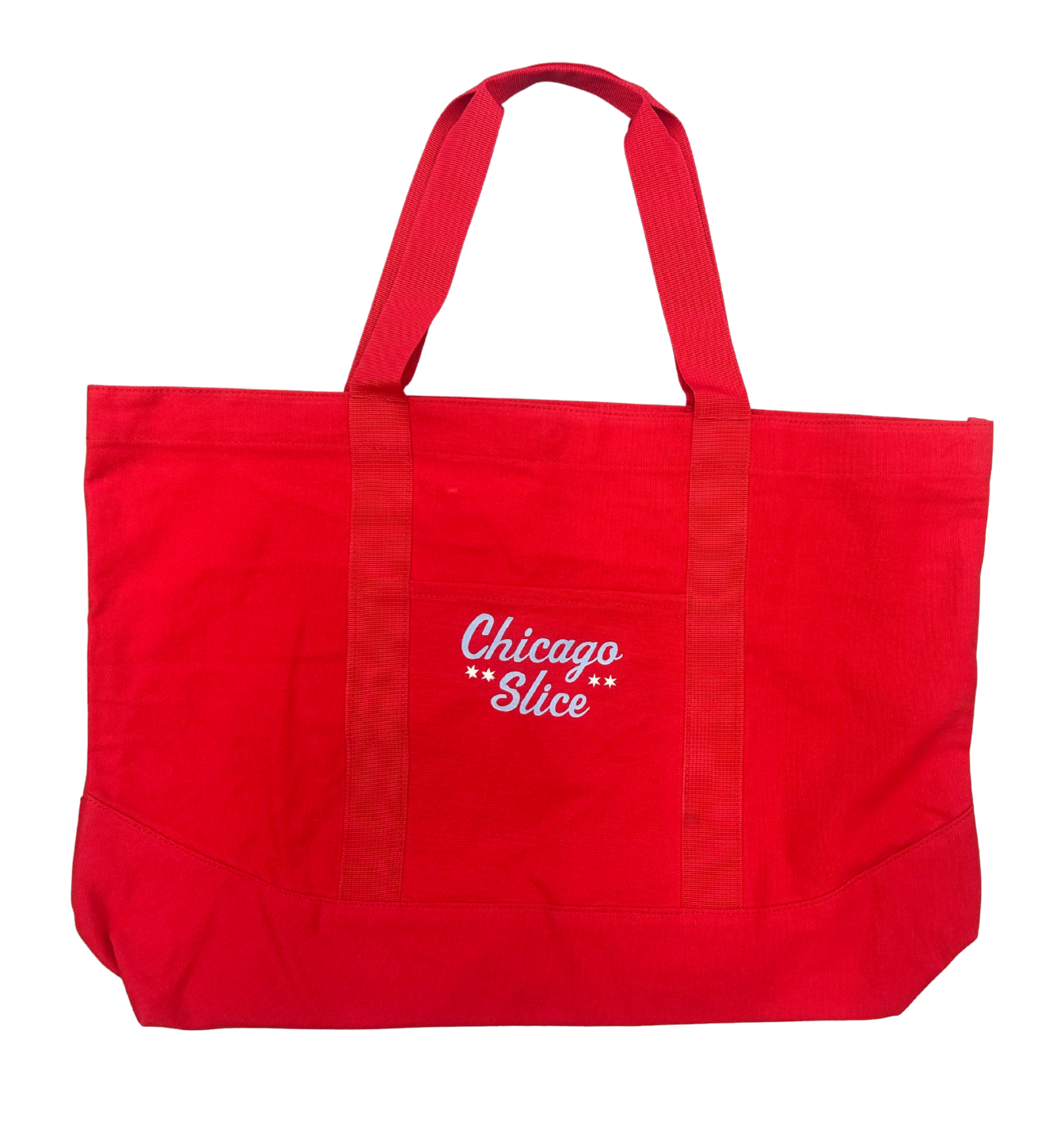 Chicago Slice Red Canvas Tote