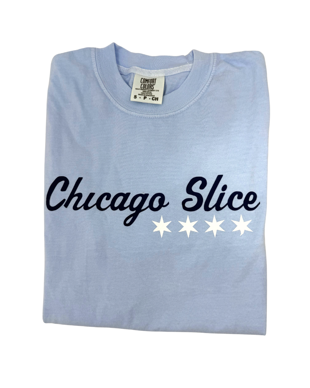 Comfort Color Script Tee - Light blue