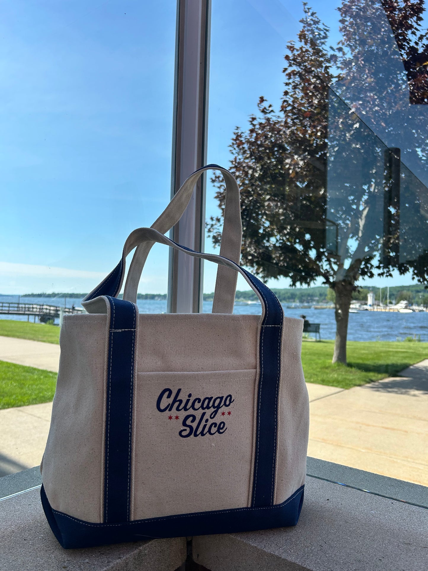 Chicago Slice Canvas Tote
