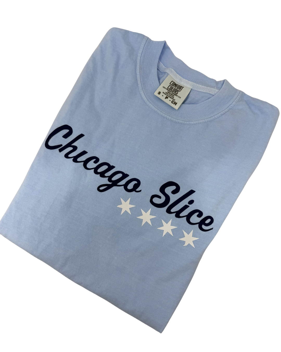 Comfort Color Script Tee - Light blue